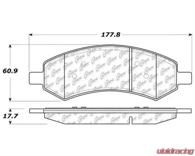 Posi-Quiet Semi-Metallic Brake Pads with Hardware 104.10840 - 104.10840