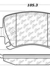Posi-Quiet Semi-Metallic Brake Pads with Hardware 104.11081                                     - 104.11081 - Image 2