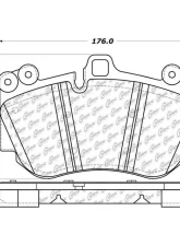 Posi-Quiet Semi-Metallic Brake Pads 104.11300                                     - 104.11300 - Image 2
