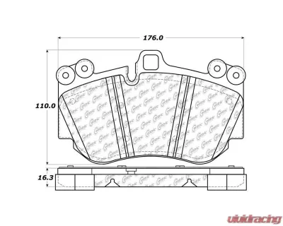 Posi-Quiet Semi-Metallic Brake Pads 104.11300 - 104.11300
