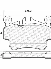 Posi-Quiet Semi-Metallic Brake Pads 104.11350                                     - 104.11350 - Image 2