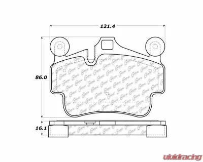 Posi-Quiet Semi-Metallic Brake Pads 104.11350 - 104.11350