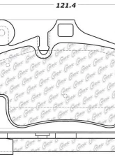 Posi-Quiet Semi-Metallic Brake Pads 104.11350                                     - 104.11350 - Image 3