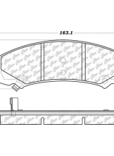 Posi-Quiet Semi-Metallic Brake Pads with Hardware 104.11590                                     - 104.11590 - Image 2