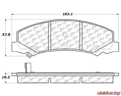 Posi-Quiet Semi-Metallic Brake Pads with Hardware 104.11590 - 104.11590