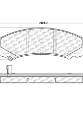 Posi-Quiet Semi-Metallic Brake Pads with Hardware 104.11590                                     - 104.11590 - Image 3
