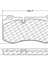 Posi-Quiet Semi-Metallic Brake Pads with Hardware 104.12230                                     - 104.12230 - Image 2