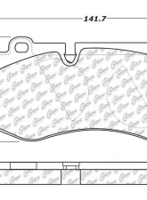 Posi-Quiet Semi-Metallic Brake Pads with Hardware 104.12230                                     - 104.12230 - Image 3