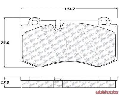 Posi-Quiet Semi-Metallic Brake Pads with Hardware 104.12230 - 104.12230