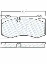 Posi-Quiet Semi-Metallic Brake Pads with Hardware 104.12230                                     - 104.12230 - Image 3