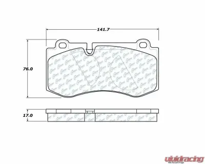 Posi-Quiet Semi-Metallic Brake Pads with Hardware 104.12230 - 104.12230
