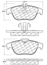 Posi-Quiet Semi-Metallic Brake Pads with Hardware 104.13411                                     - 104.13411 - Image 2