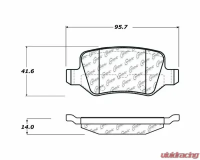 Posi-Quiet Semi-Metallic Brake Pads with Hardware 104.13580 - 104.13580