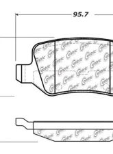Posi-Quiet Semi-Metallic Brake Pads with Hardware 104.13580                                     - 104.13580 - Image 3