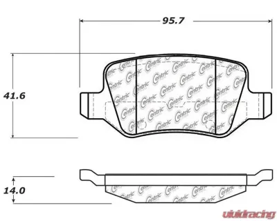 Posi-Quiet Semi-Metallic Brake Pads with Hardware 104.13580 - 104.13580