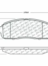 Posi-Quiet Semi-Metallic Brake Pads with Hardware 104.13920                                     - 104.13920 - Image 2