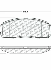 Posi-Quiet Semi-Metallic Brake Pads with Hardware 104.13920                                     - 104.13920 - Image 3