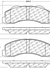 Posi-Quiet Semi-Metallic Brake Pads with Hardware 104.14140                                     - 104.14140 - Image 2