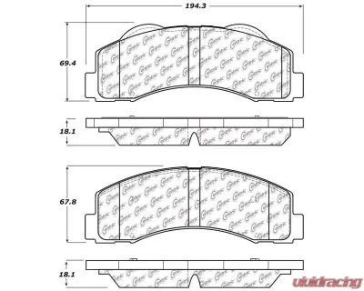 Posi-Quiet Semi-Metallic Brake Pads with Hardware 104.14140 - 104.14140