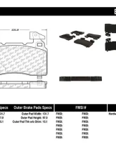 Posi-Quiet Semi-Metallic Brake Pads with Hardware 104.14741                                     - 104.14741 - Image 3