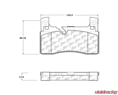 Posi-Quiet Semi-Metallic Brake Pads with Hardware 104.16070 - 104.16070