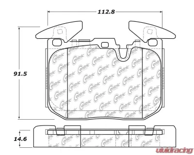 Posi-Quiet Semi-Metallic Brake Pads with Hardware 104.16091 - 104.16091