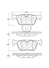 Posi-Quiet Semi-Metallic Brake Pads with Hardware 104.16130                                     - 104.16130 - Image 2