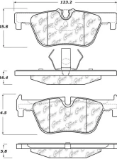 Posi-Quiet Semi-Metallic Brake Pads with Hardware 104.16130                                     - 104.16130 - Image 3