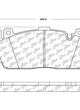 Posi-Quiet Semi-Metallic Brake Pads with Hardware 104.16481                                     - 104.16481 - Image 2