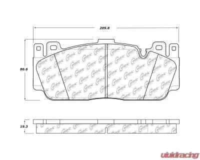 Posi-Quiet Semi-Metallic Brake Pads with Hardware 104.16481 - 104.16481