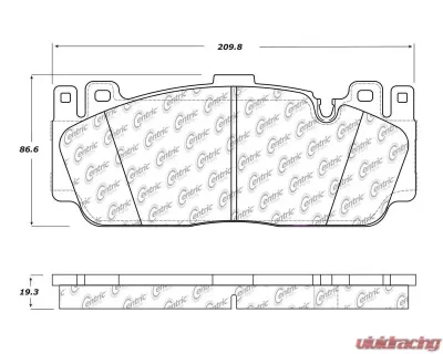 Posi-Quiet Semi-Metallic Brake Pads with Hardware 104.16481 - 104.16481