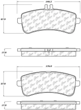 Posi-Quiet Semi-Metallic Brake Pads with Hardware 104.16811                                     - 104.16811 - Image 4