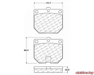 Posi-Quiet Ceramic Brake Pads with Shims and Hardware 105.01140 - 105.01140