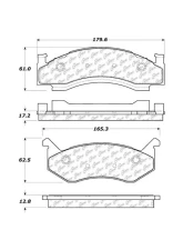 Posi-Quiet Ceramic Brake Pads with Shims and Hardware 105.01230                                     - 105.01230 - Image 3