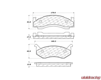 Posi-Quiet Ceramic Brake Pads with Shims and Hardware 105.01230 - 105.01230