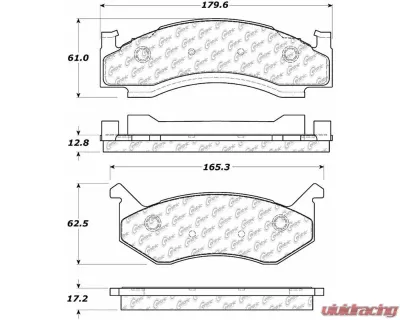 Posi-Quiet Ceramic Brake Pads with Shims and Hardware 105.01230 - 105.01230
