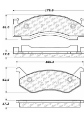 Posi-Quiet Ceramic Brake Pads with Shims and Hardware 105.01230                                     - 105.01230 - Image 2