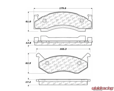 Posi-Quiet Ceramic Brake Pads with Shims and Hardware 105.01230 - 105.01230