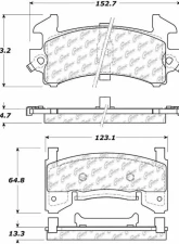 Posi-Quiet Ceramic Brake Pads with Shims and Hardware 105.01540                                     - 105.01540 - Image 4