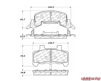 Posi-Quiet Ceramic Brake Pads with Shims 105.02890 - 105.02890