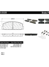 Posi-Quiet Ceramic Brake Pads with Shims and Hardware 105.03320                                     - 105.03320 - Image 3