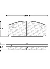 Posi-Quiet Ceramic Brake Pads with Shims and Hardware 105.03320                                     - 105.03320 - Image 2