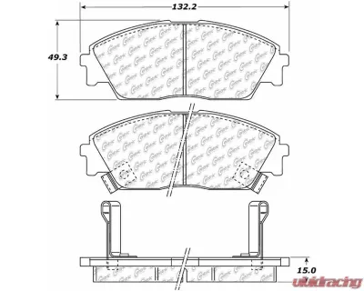 Posi-Quiet Ceramic Brake Pads with Shims and Hardware 105.03730 - 105.03730