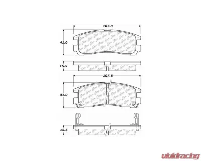Posi-Quiet Ceramic Brake Pads with Shims and Hardware 105.03831 - 105.03831