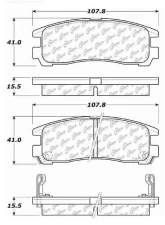 Posi-Quiet Ceramic Brake Pads with Shims and Hardware 105.03831                                     - 105.03831 - Image 3