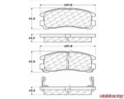 Posi-Quiet Ceramic Brake Pads with Shims and Hardware 105.03831 - 105.03831