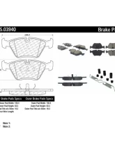 Posi-Quiet Ceramic Brake Pads with Shims and Hardware 105.03940                                     - 105.03940 - Image 2