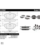 Posi-Quiet Ceramic Brake Pads with Shims and Hardware 105.03960                                     - 105.03960 - Image 2