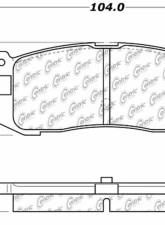 Posi-Quiet Ceramic Brake Pads with Shims and Hardware 105.04000                                     - 105.04000 - Image 3