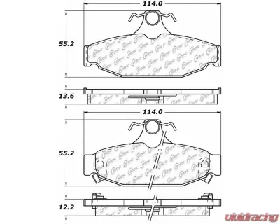 Posi-Quiet Ceramic Brake Pads with Shims and Hardware 105.04130 - 105.04130